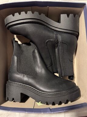 Target Black Chunky Lug Chelsea Ankle Boots